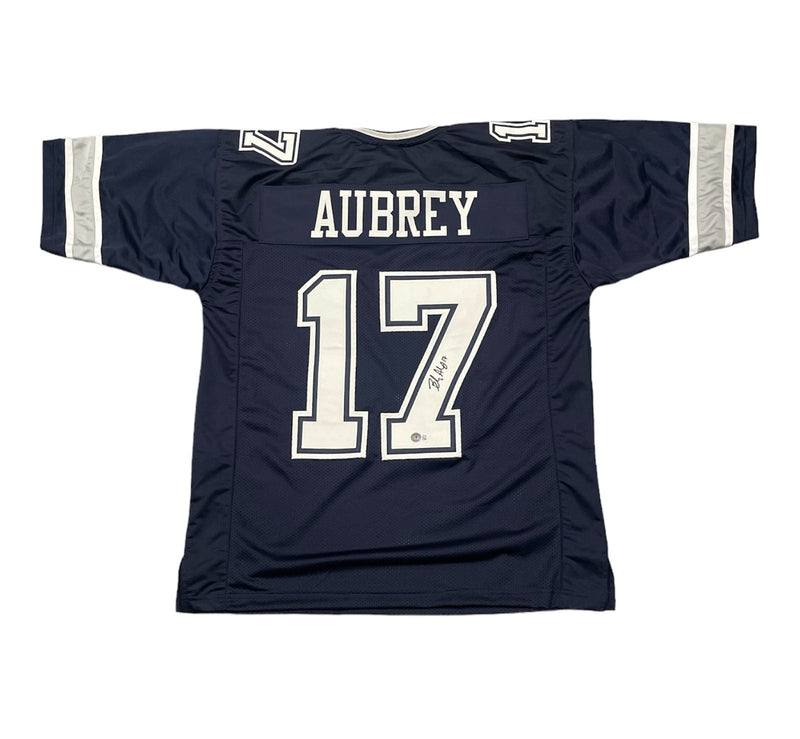 Brandon Aubrey Dallas Cowboys Signed Navy Custom Jersey (Beckett Witnessed)