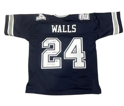 Everson Walls Dallas Cowboys Signed Custom Jersey - 2 Inscriptions BAS