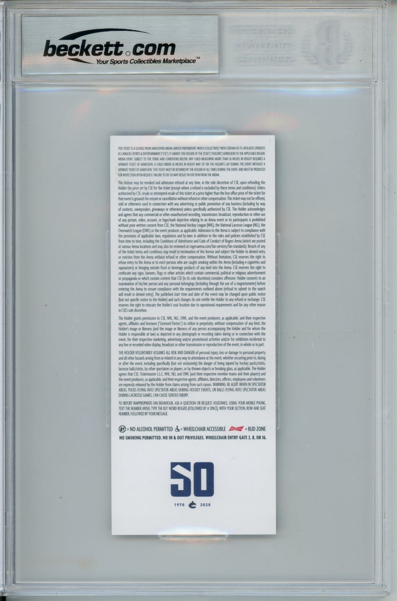 Quinn Hughes Autographed Vancouver Canucks 1st NHL Goal Ticket