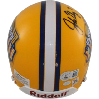 John Elway Signed Denver Broncos Super Bowl XXXIII Mini Helmet (BAS Witness)