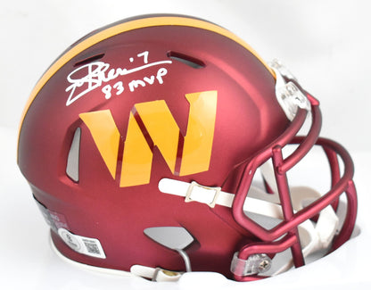 Joe Theismann Signed Washington Commanders Mini Helmet - '83 MVP