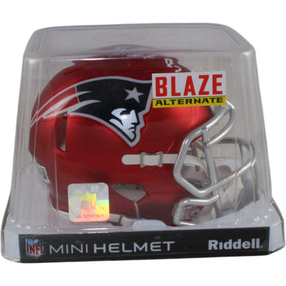 Rob Gronkowski New England Patriots Autographed Blaze Mini Helmet BAS