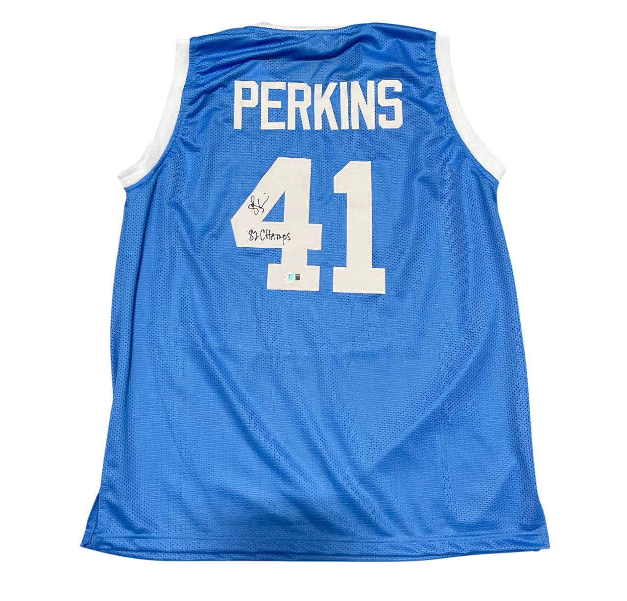 Sam Perkins Signed North Carolina UNC Custom Basketball Jersey (82 Champs)