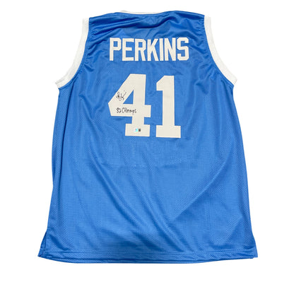 Sam Perkins Signed North Carolina UNC Custom Basketball Jersey (82 Champs)