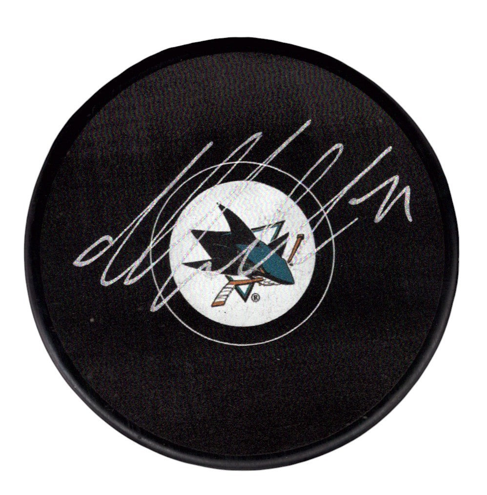 Macklin Celebrini Signed San Jose Sharks Logo Puck