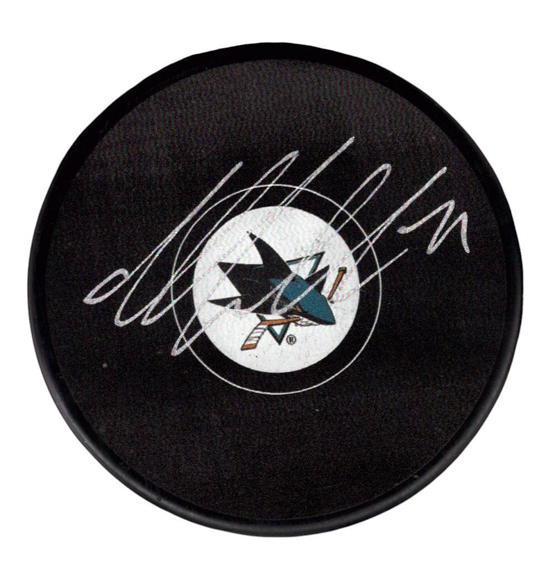 Macklin Celebrini Signed San Jose Sharks Logo Puck