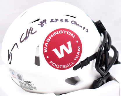 Gary Clark Signed Washington Lunar Speed Mini Helmet 2x SB Champs
