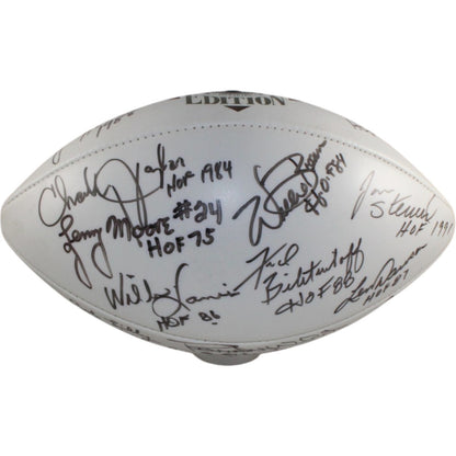 Butkus, Dorsett & More Multi-Signed NFL Hall of Fame Logo Football