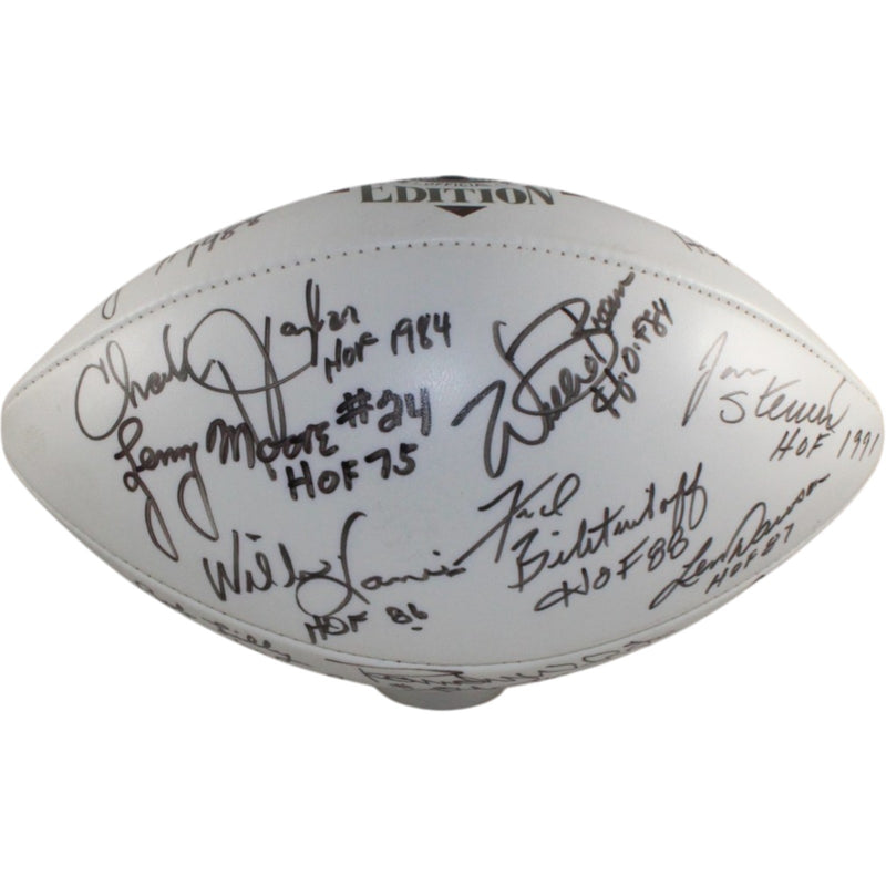 Butkus, Dorsett & More Multi-Signed NFL Hall of Fame Logo Football