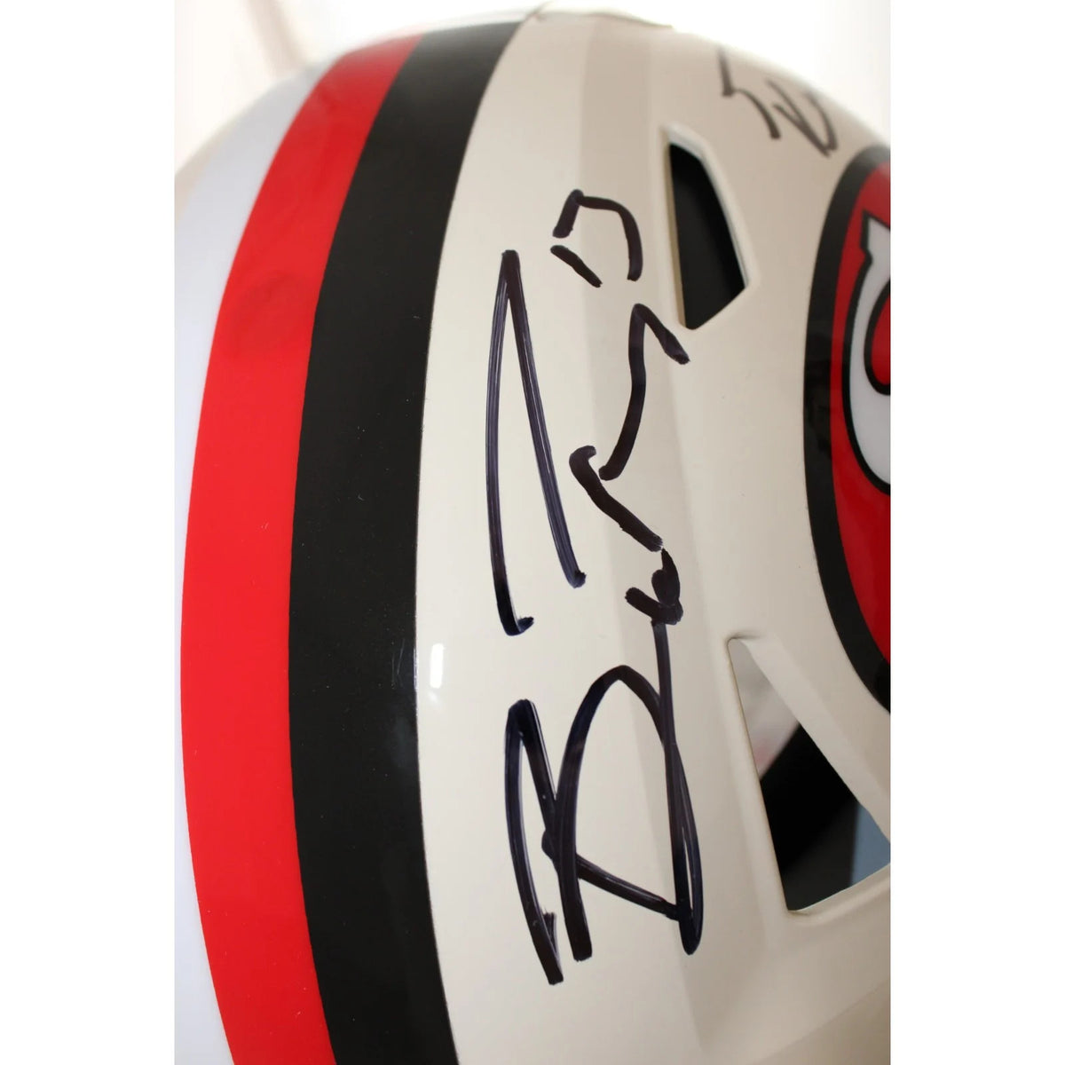 Brock Purdy & George Kittle Signed San Francisco 49ers Retro Speedflex Helmet