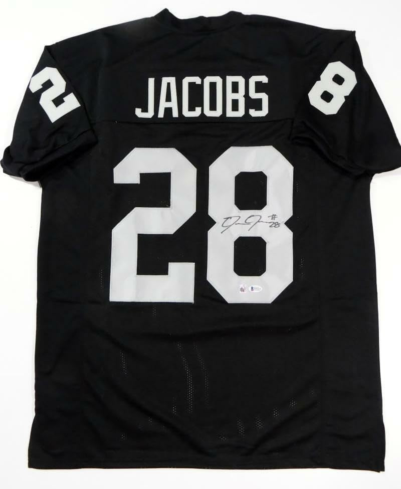 Josh Jacobs Autographed Black Custom Football Jersey