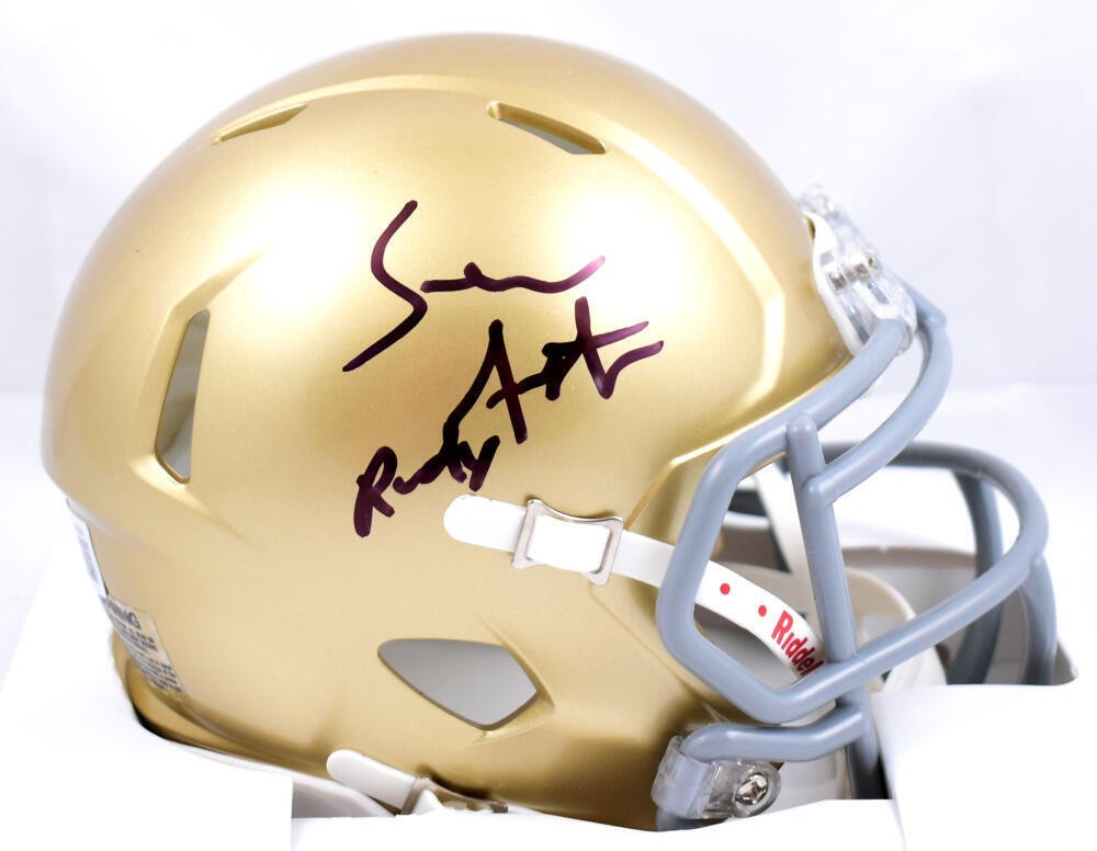 Sean Astin Signed Notre Dame Mini Helmet - Rudy Inscribed