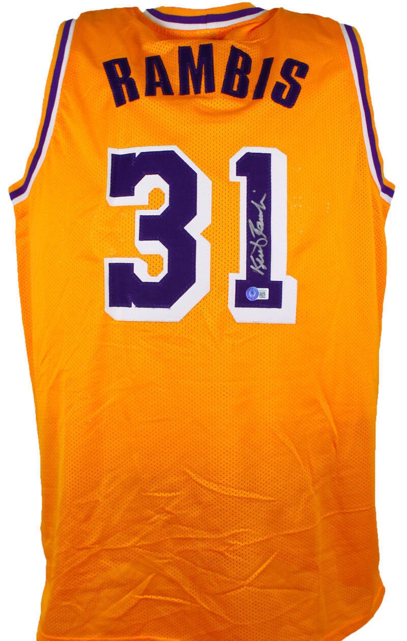 Kurt Rambis Autographed Los Angeles Lakers Style Gold Custom Jersey