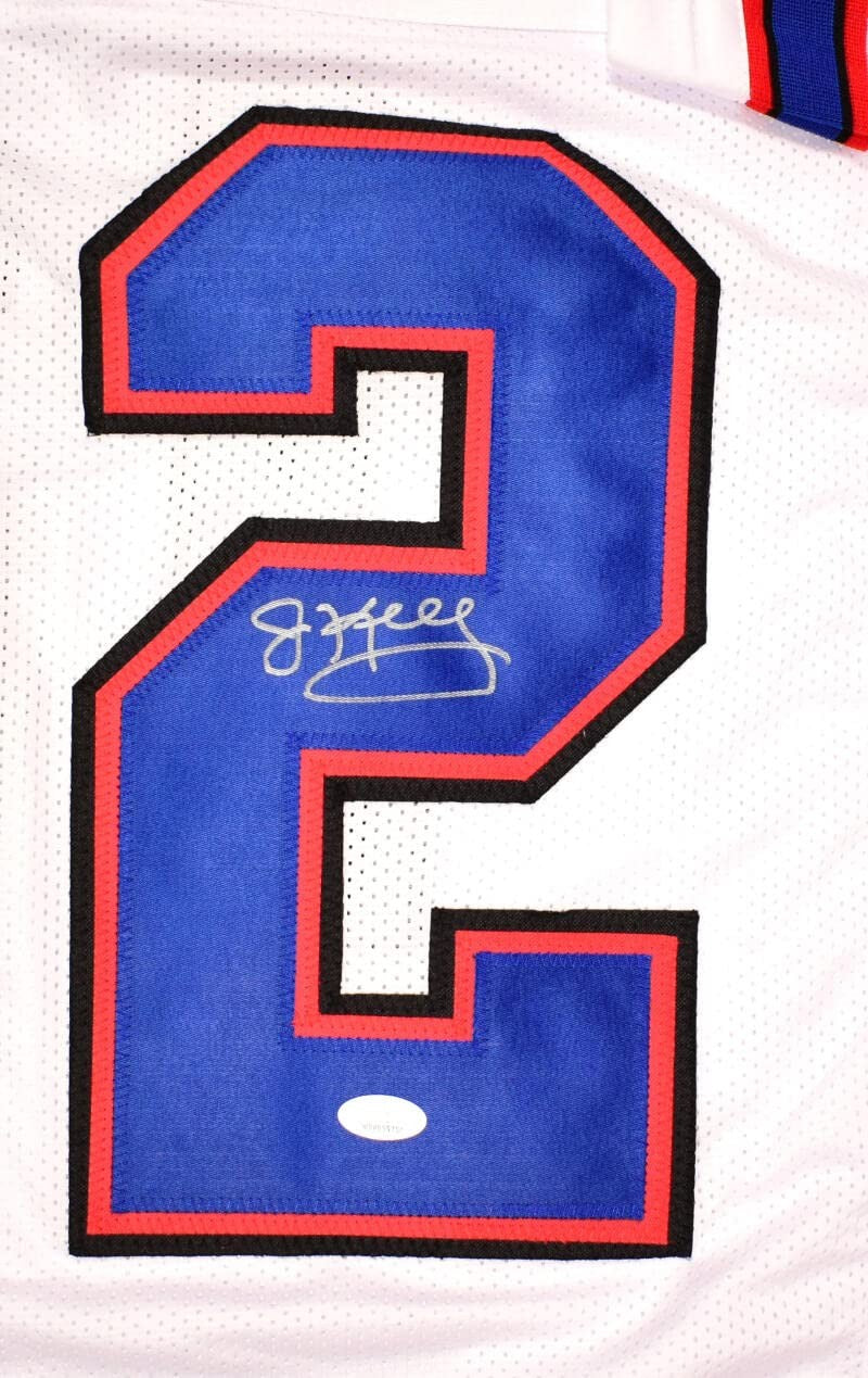 Jim Kelly Autographed Buffalo Bills White Custom Jersey