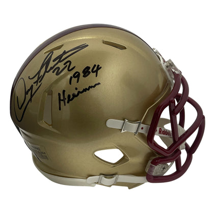 Doug Flutie Signed Boston College Mini Helmet (1984 Heisman) BAS COA