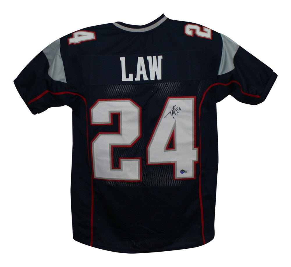 Ty Law Autographed New England Patriots Style Custom Jersey (BAS)