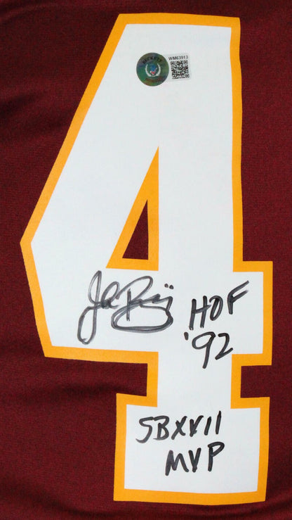 John Riggins Signed Washington Black Jersey HOF 92 SB MVP Inscribed