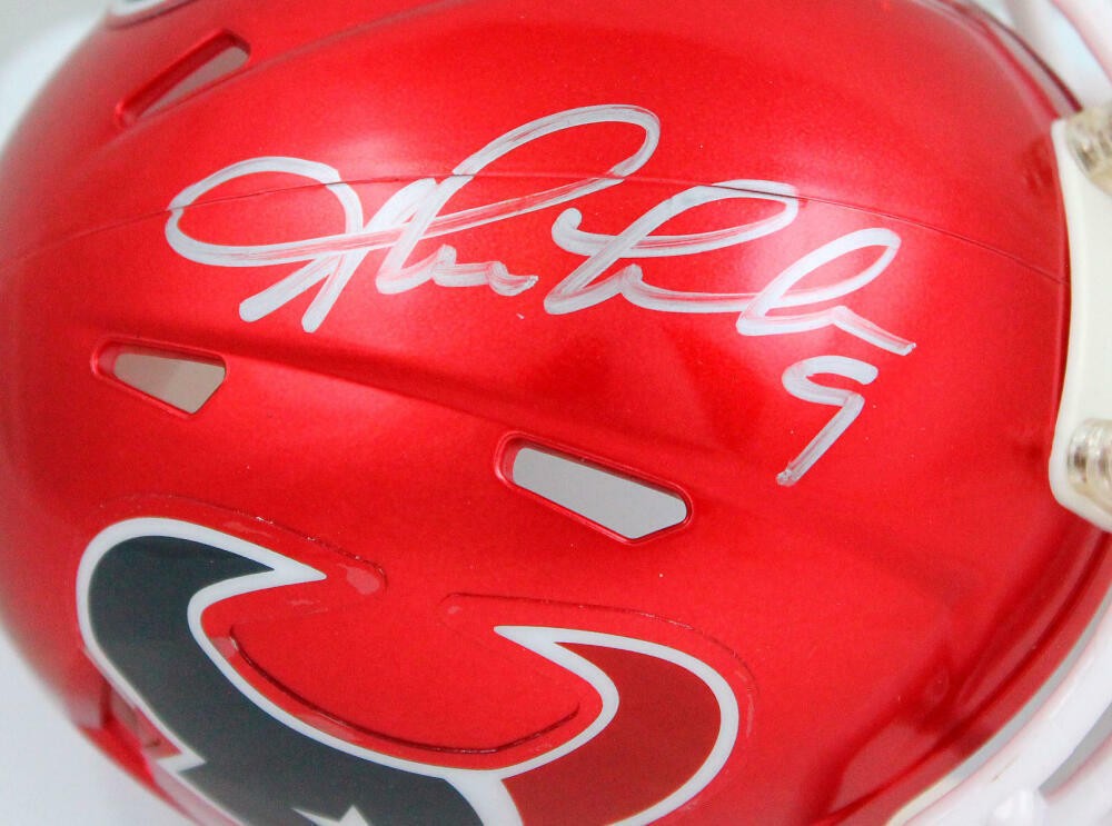 Shane Lechler Signed Houston Texans Flash Speed Mini Helmet