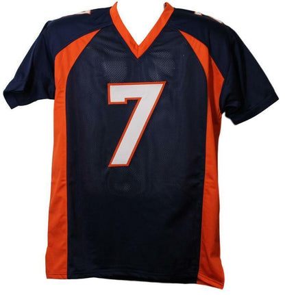 John Elway Autographed Denver Broncos Custom Blue Jersey (BAS)