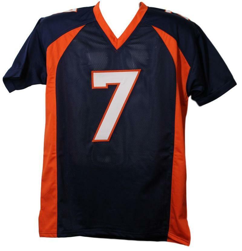 John Elway Autographed Denver Broncos Custom Blue Jersey (BAS)