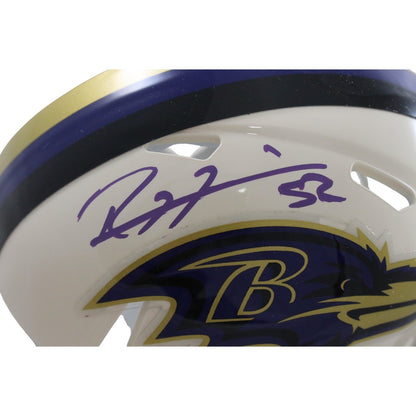 Ray Lewis Autographed Baltimore Ravens Throwback Mini Helmet
