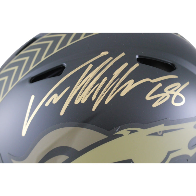 Von Miller Signed Denver Broncos 2025 Salute to Service Authentic Helmet