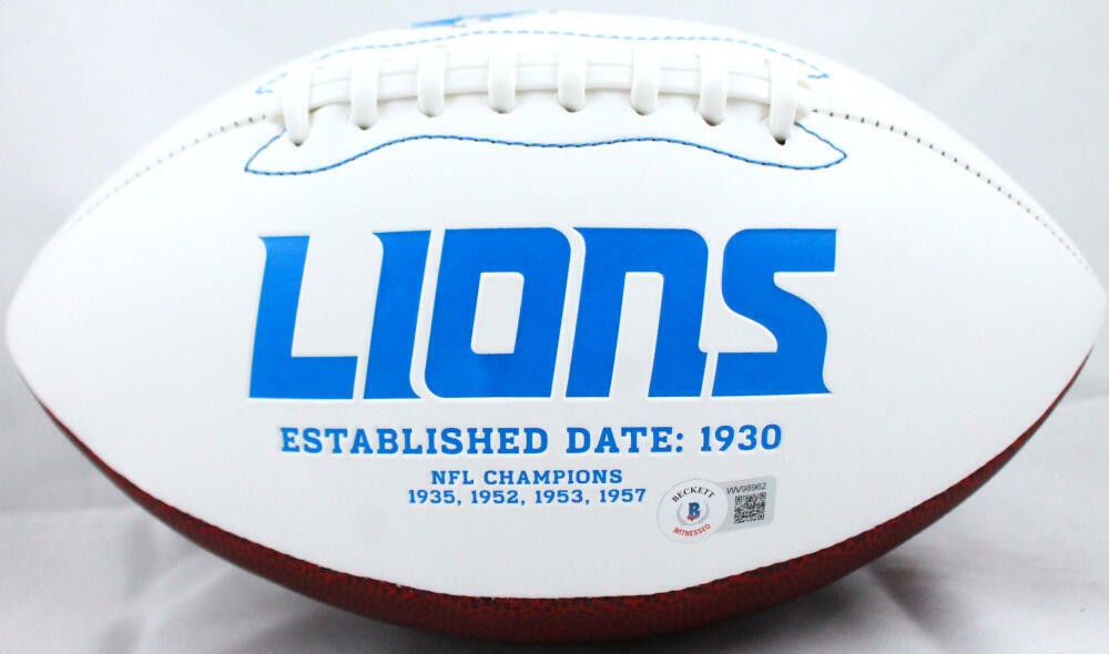 D'Andre Swift Signed Detroit Lions Black Logo Football