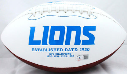 D'Andre Swift Signed Detroit Lions Black Logo Football
