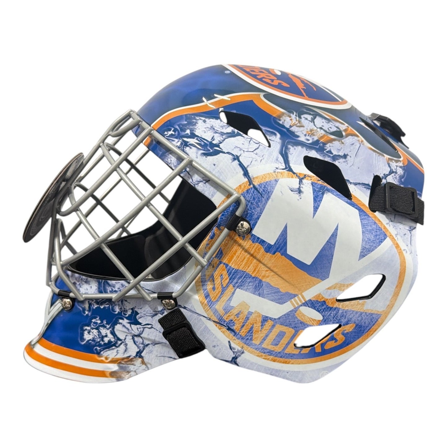 Billy Smith Signed New York Islanders Full Size Goalie Mask (2 Inscriptions)