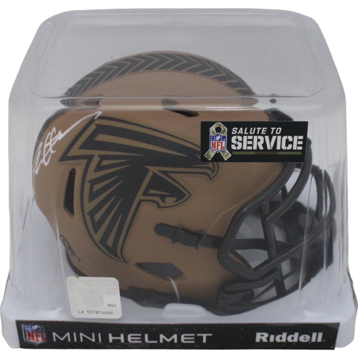 Deion Sanders Signed Atlanta Falcons 2023 Salute to Service Mini Helmet