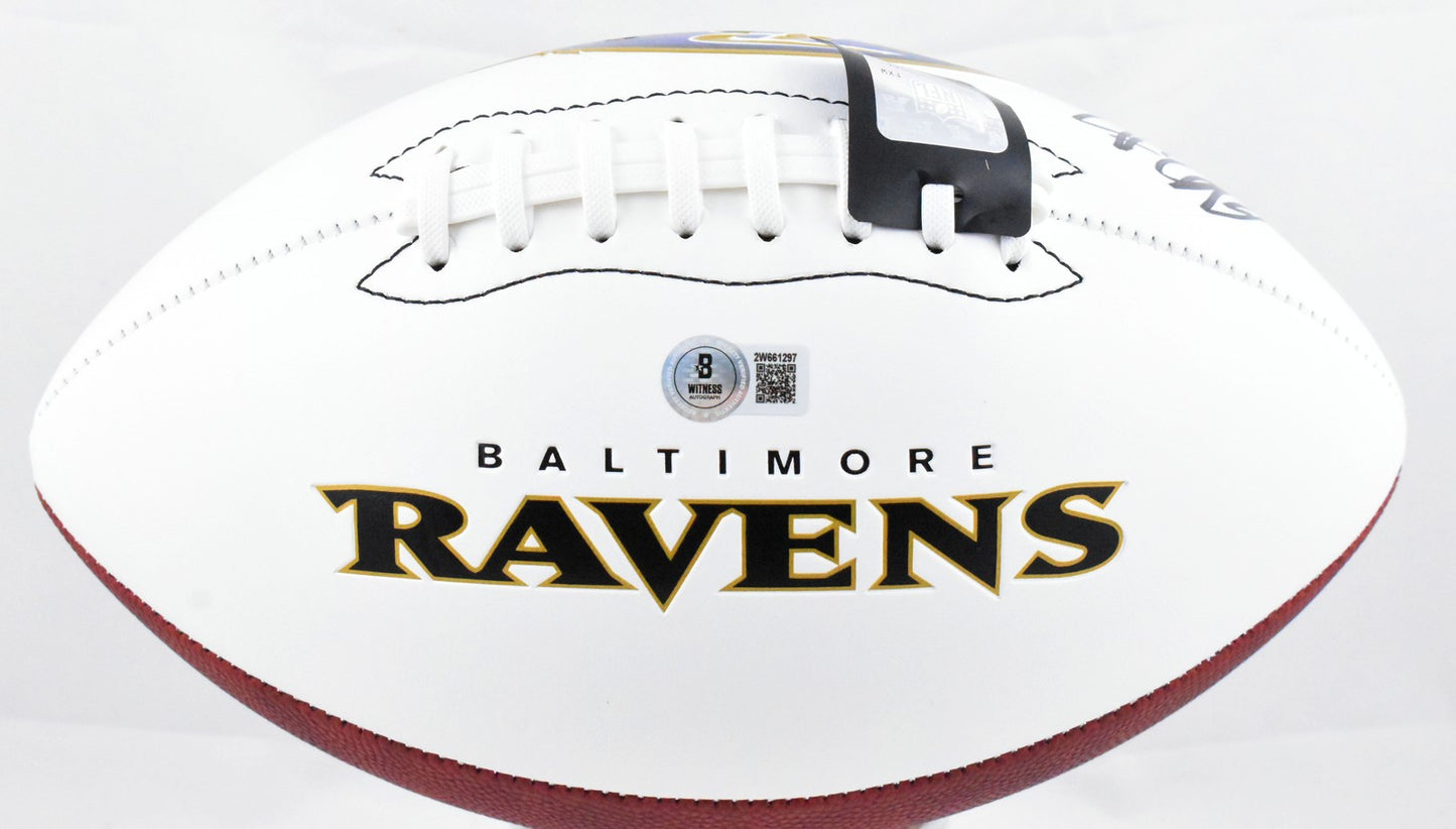 Rashod Bateman Autographed Baltimore Ravens Logo Football