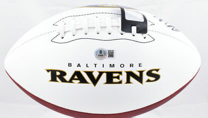 Rashod Bateman Autographed Baltimore Ravens Logo Football