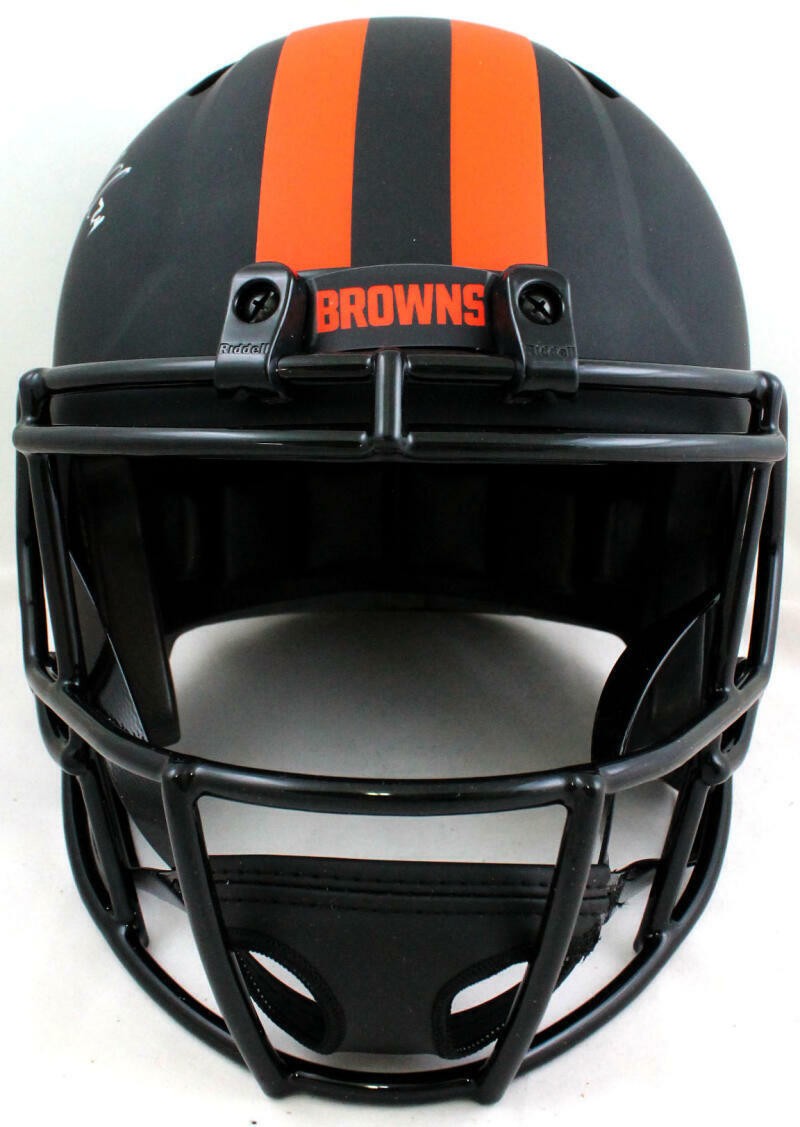 Nick Chubb Signed Cleveland Browns Full Size Eclipse Speed Helmet
