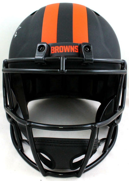 Nick Chubb Signed Cleveland Browns Full Size Eclipse Speed Helmet