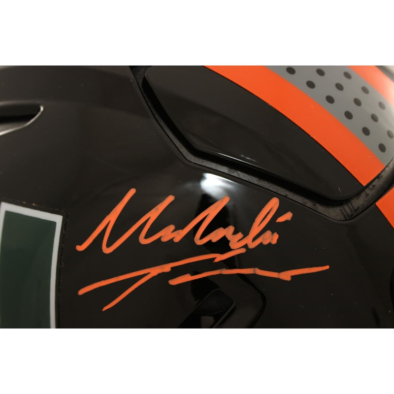 Toney Malachi Signed Miami Hurricanes Full Size Alternate Helmet