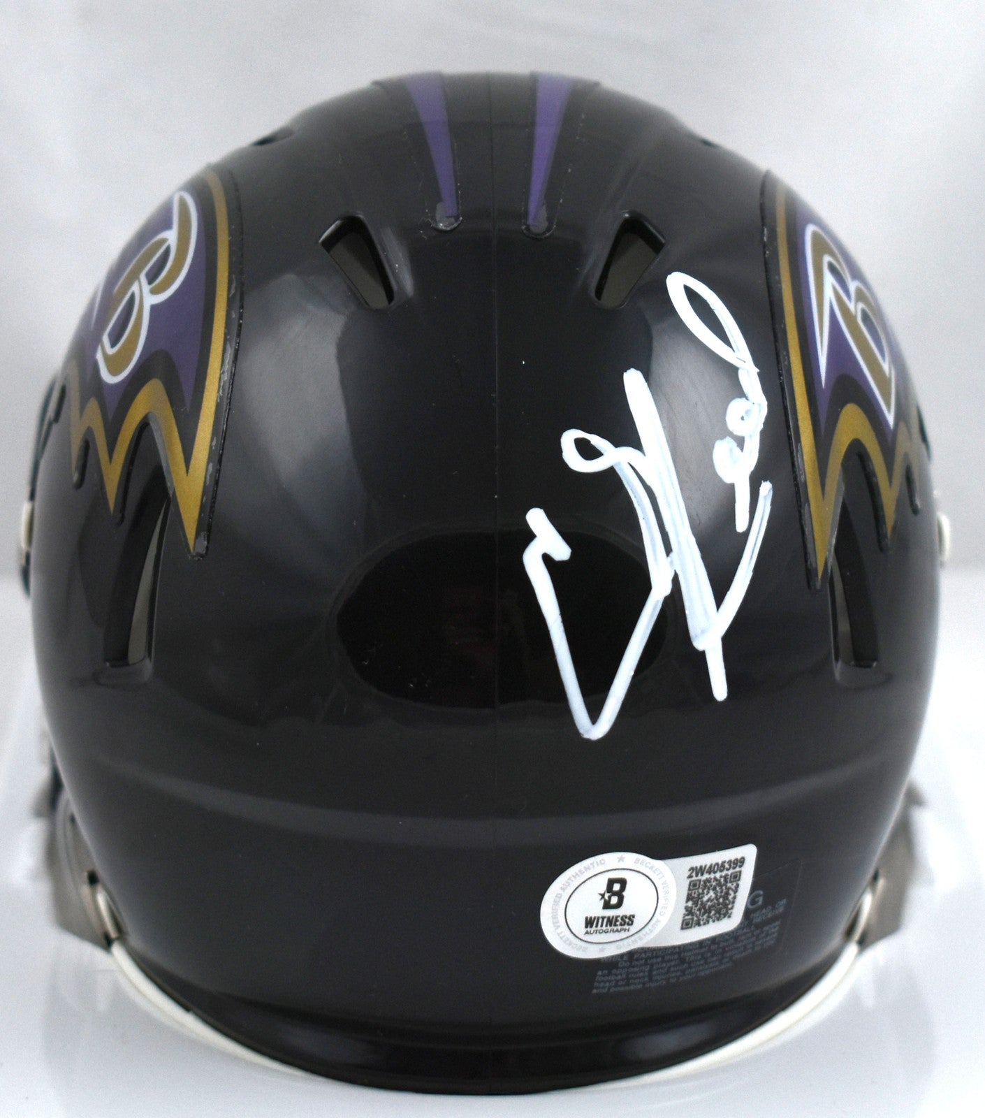 Ed Reed Signed Baltimore Ravens Speed Mini Helmet