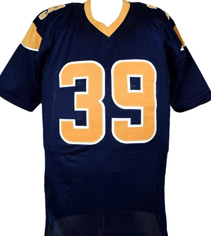 Steven Jackson Autographed Blue Custom Jersey - Beckett Witnessed