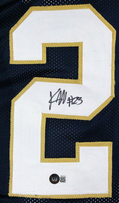 Kyren Williams Signed Notre Dame Custom Blue Jersey