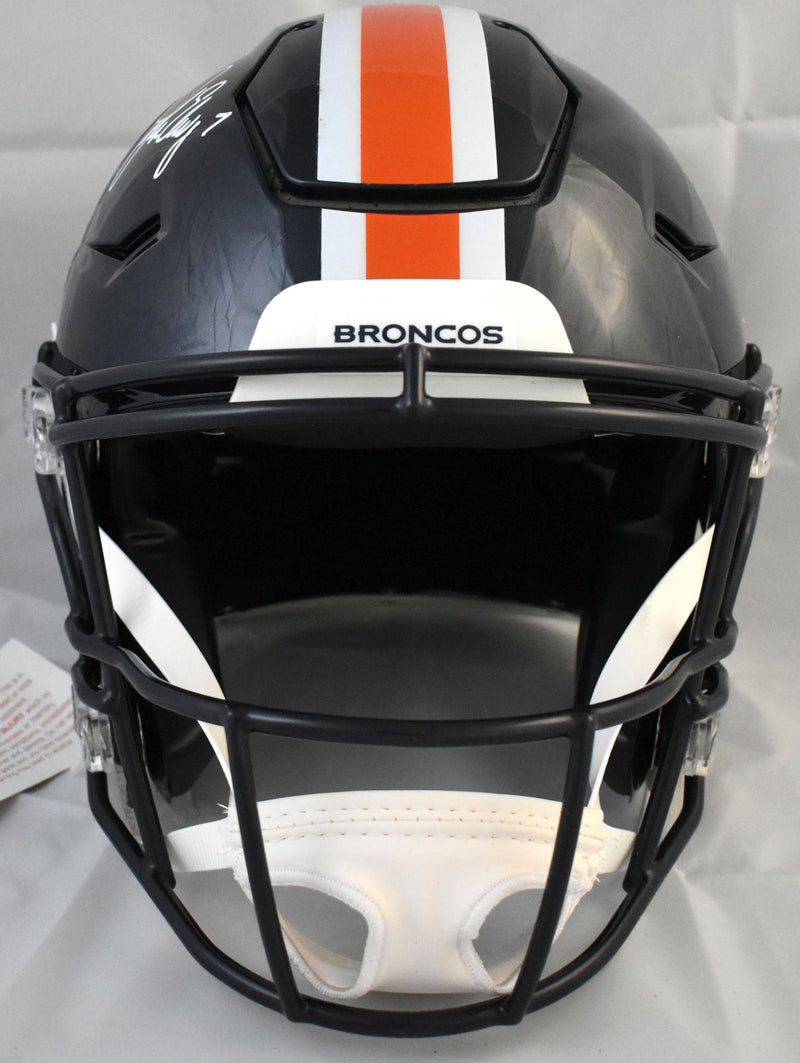 John Elway Signed Denver Broncos Color Rush Speedflex Helmet