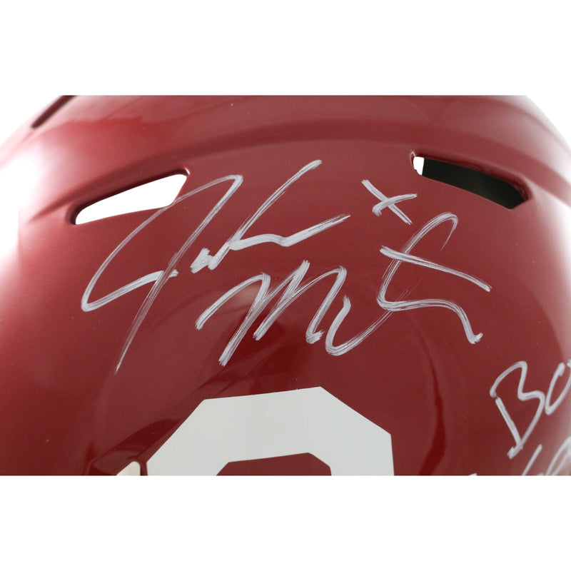 John Mateer Signed Oklahoma Sooners Proline Speed Helmet