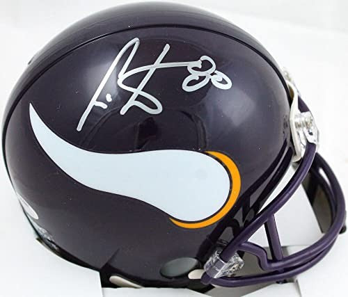 Cris Carter Autographed Minnesota Vikings Silver Mini Helmet
