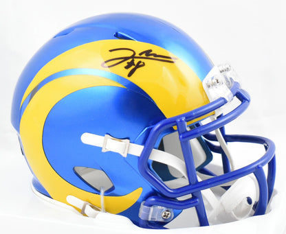 Jared Verse Signed Los Angeles Rams Speed Mini Helmet - Black