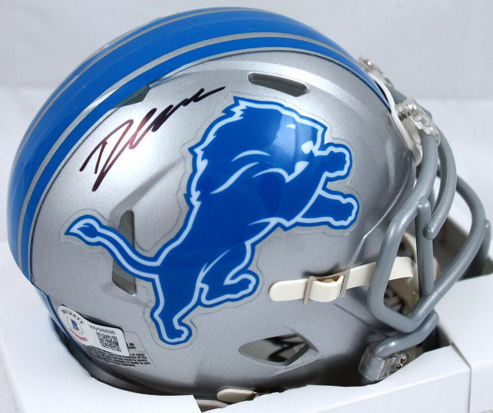 D'Andre Swift Signed Detroit Lions Speed Mini Helmet