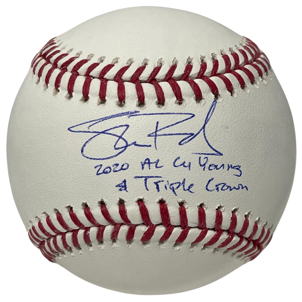 Shane Bieber Signed ROMLB Baseball 2020 AL Cy Young Inscribed BAS