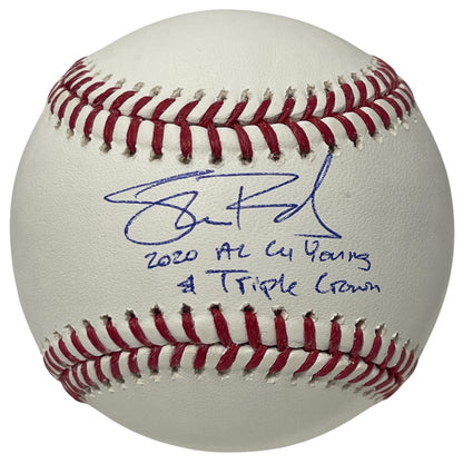 Shane Bieber Signed ROMLB Baseball 2020 AL Cy Young Inscribed BAS