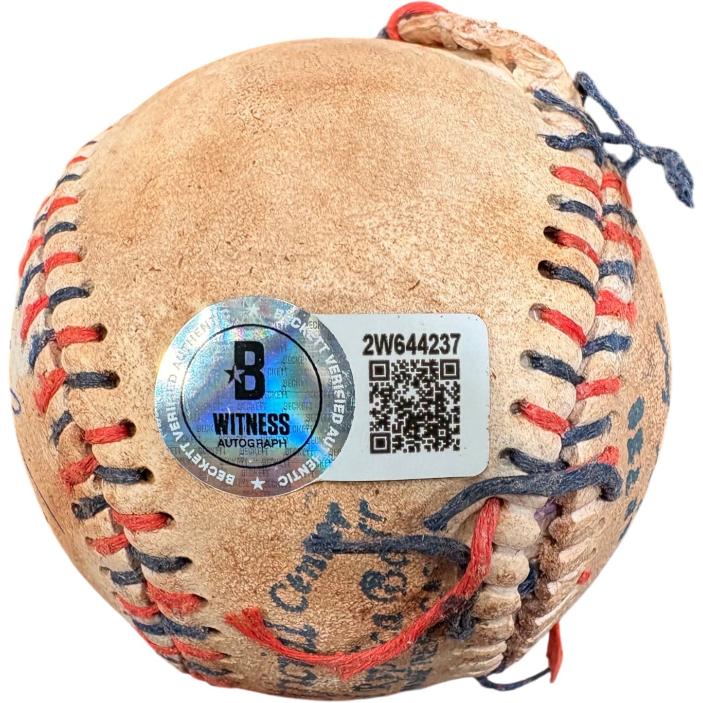 Sandlot Cast Multi-Signed Babe Ruth Ripped Custom Baseball (6 Sigs) Beckett