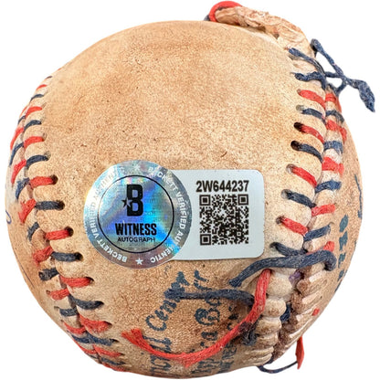 Sandlot Cast Multi-Signed Babe Ruth Ripped Custom Baseball (6 Sigs) Beckett
