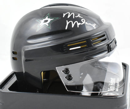 Mike Modano Signed Dallas Stars Silver Mini Helmet
