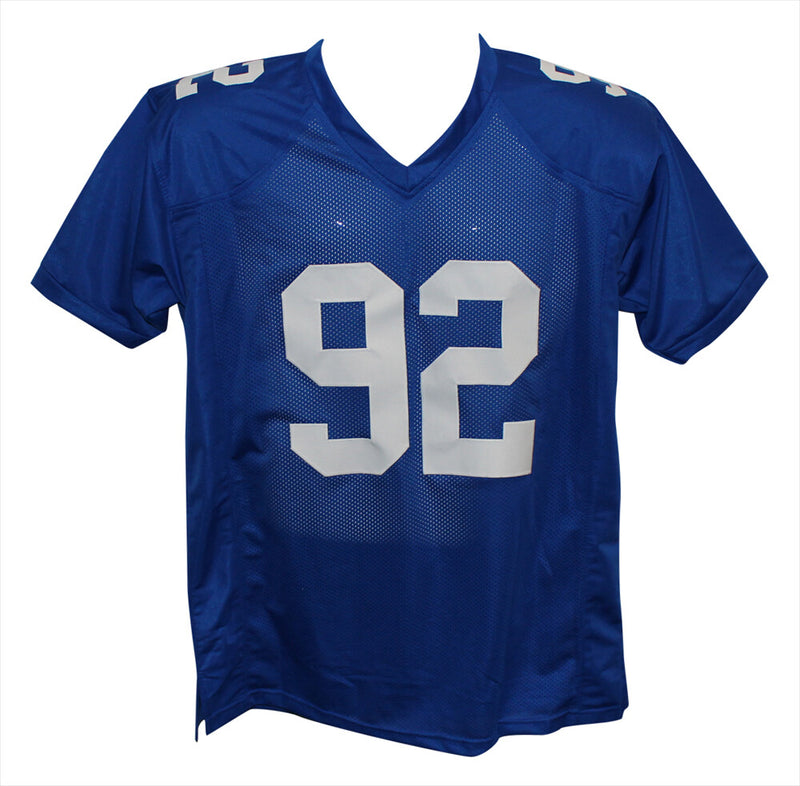 Michael Strahan Signed New York Giants Custom Jersey HOF Inscription BAS