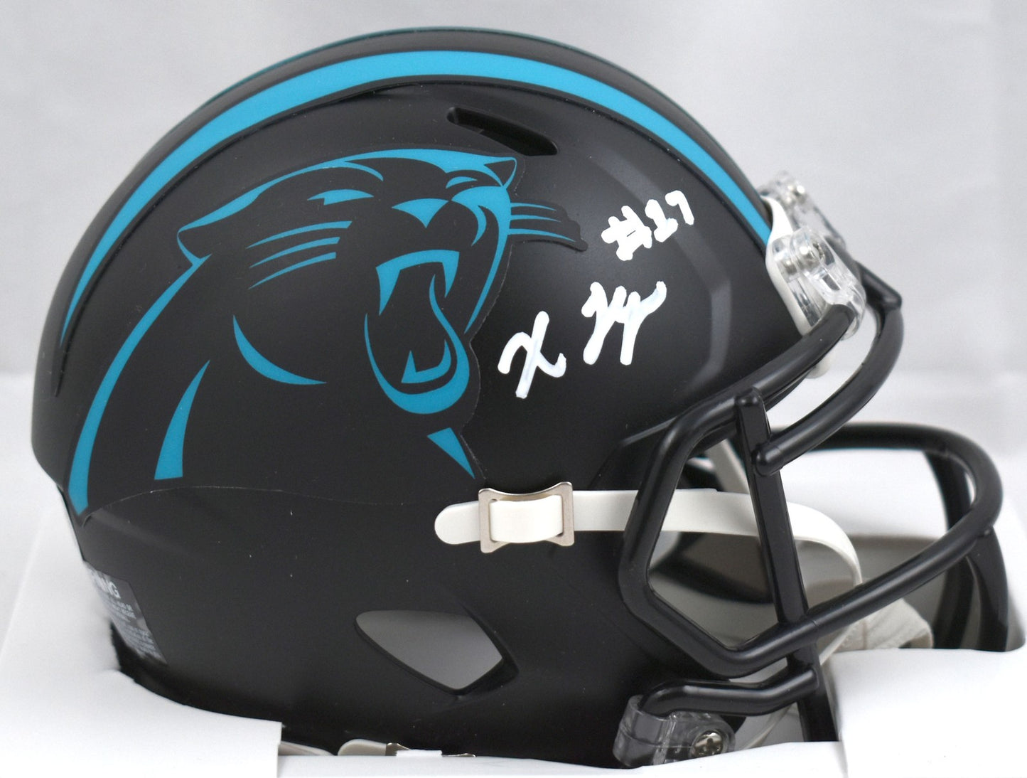 Xavier Legette Signed Carolina Panthers Alternate Mini Helmet